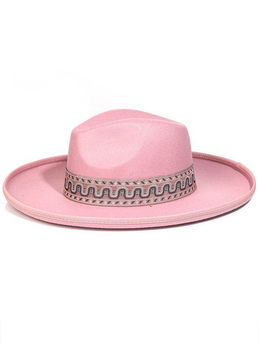 Boho Stripe Pattern Strap Hat