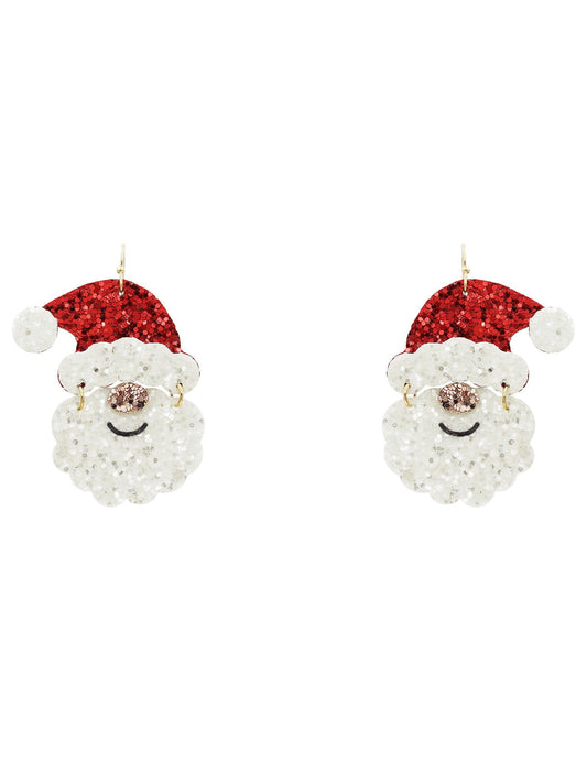 Santa Glitter Earrings