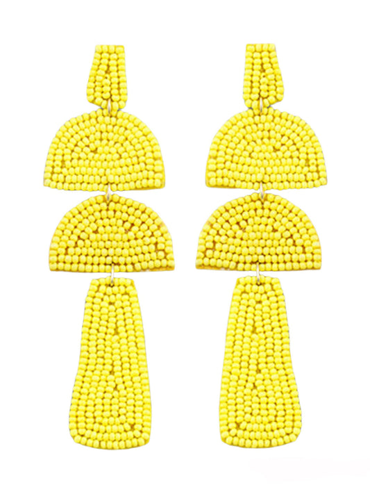 Seed Beads Mushroom Shape Earrings