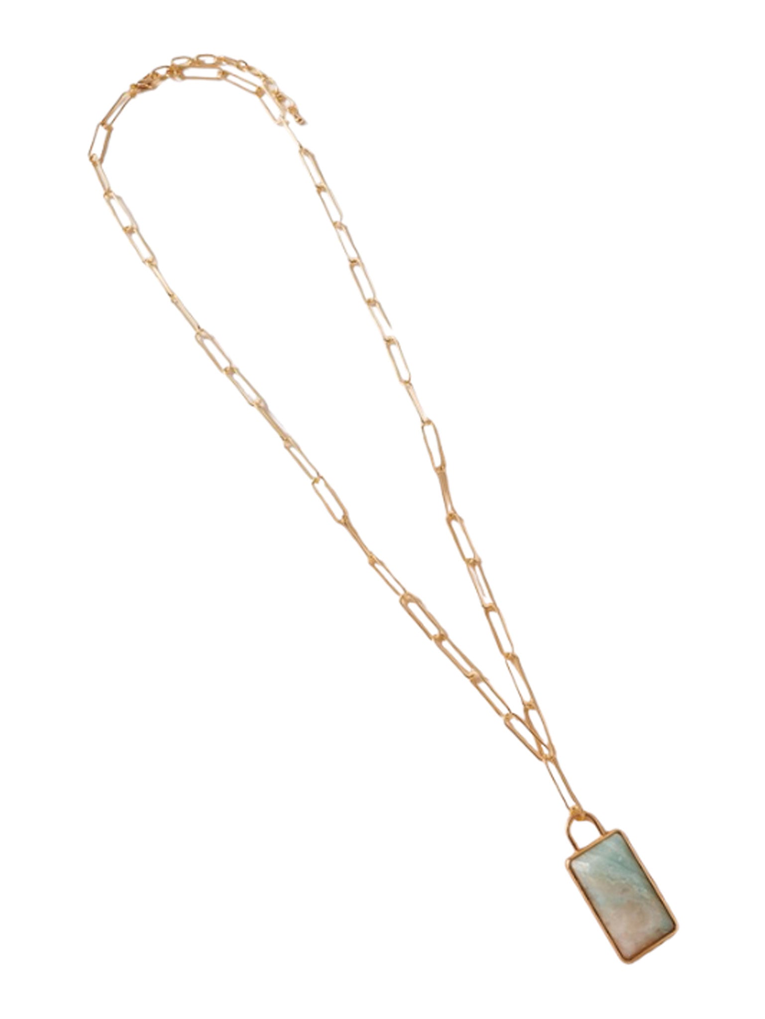 Stone Pendant Chain Necklace