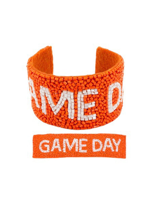 Seed Bead Gameday Cuff Bracelet